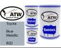 Preview: Toyota, Blue Metallic, 8Q2: 500ml Lackdose + 500ml Klarlack + 250ml Härter - Set, von ATW Autoteile West.